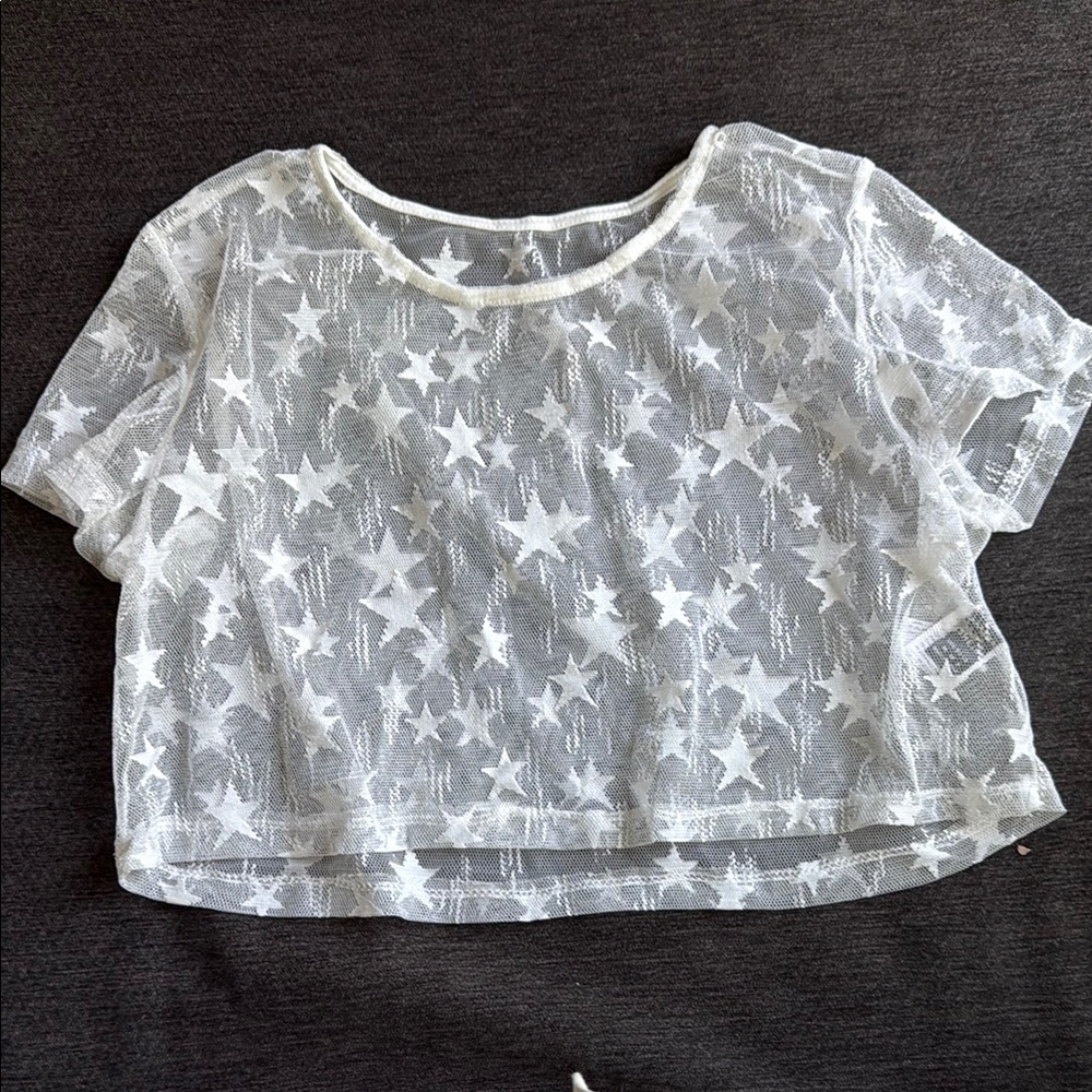 See through cropped top